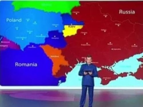 Medvedv e la strana mappa sull'Ucraina smembrata: cosa rivela il video