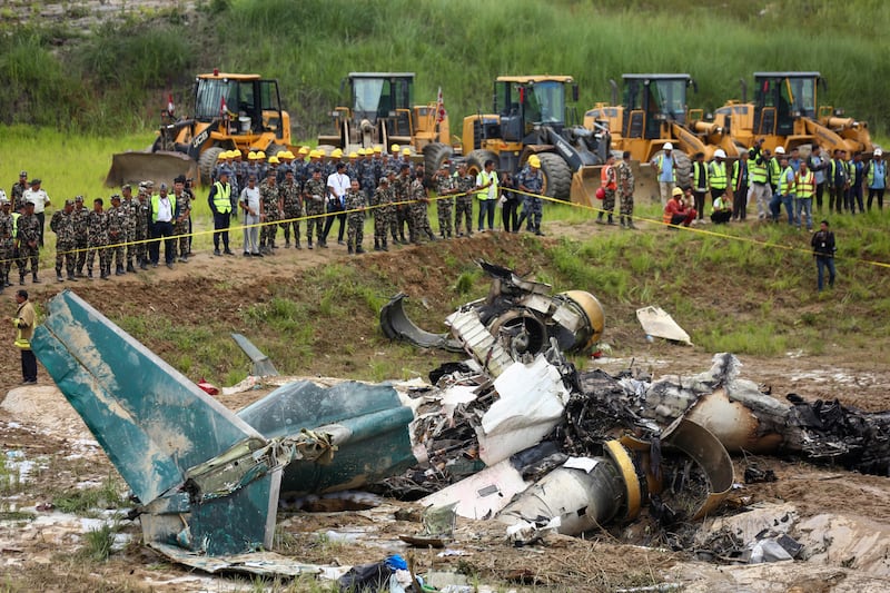 Le immagini dell'incidente aereo a Kathmandu 3