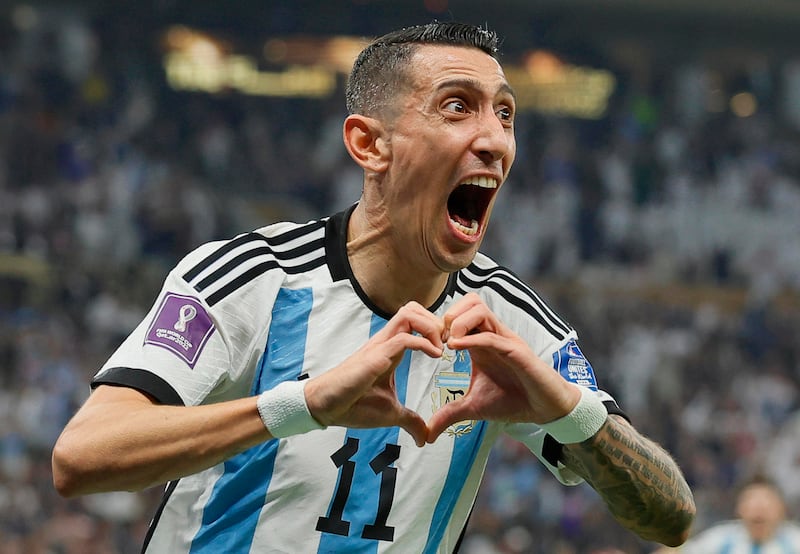 Di Maria festeggia 2-0 Argentina Francia