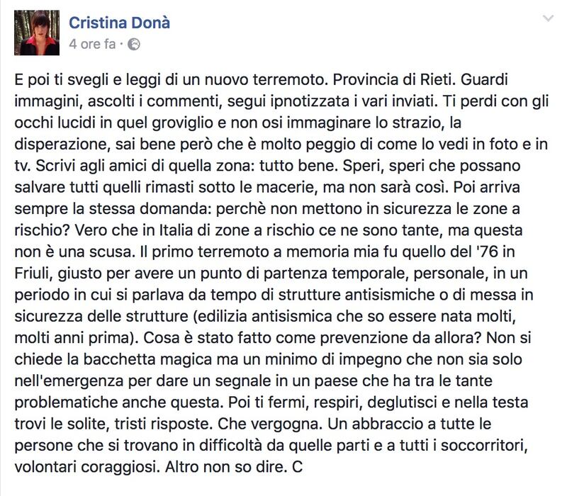 Terremoto e vip, le reazioni social 27