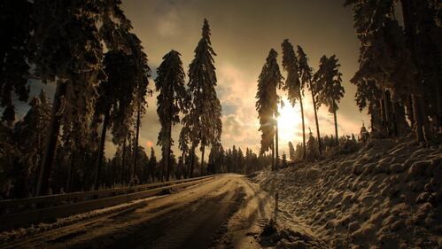 Germania, la neve sul Großer Feldberg 2
