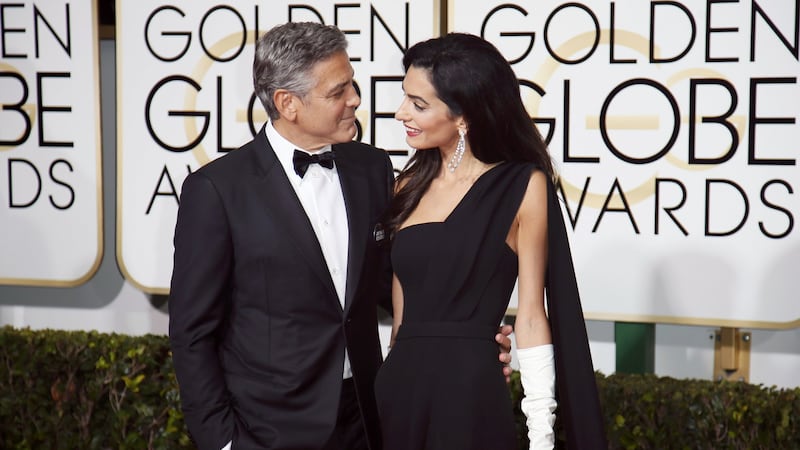 Amal e George Clooney ai Golden Globe 3