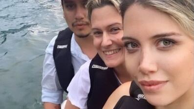 Incidente per Wanda Nara con l'acquascooter nel Lago di Como