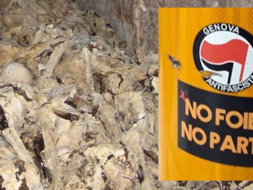 L'ultimo sfregio degli antifa: "No foibe no party"