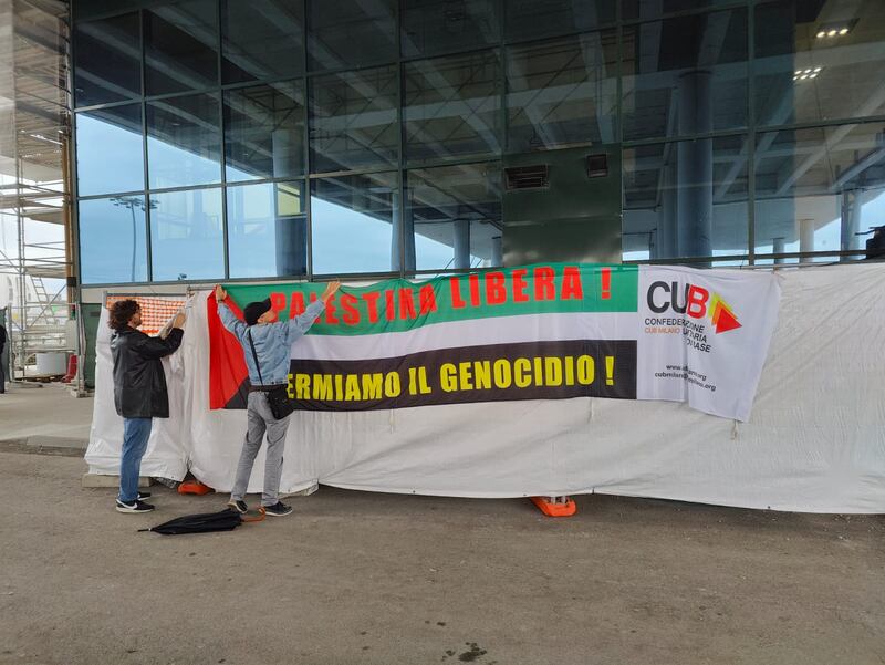 Manifestazione pro-Pal a Malpensa 3