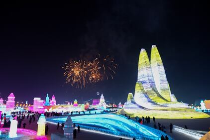 Le sculture di ghiaccio e neve al Festival internazionale in Cina 3