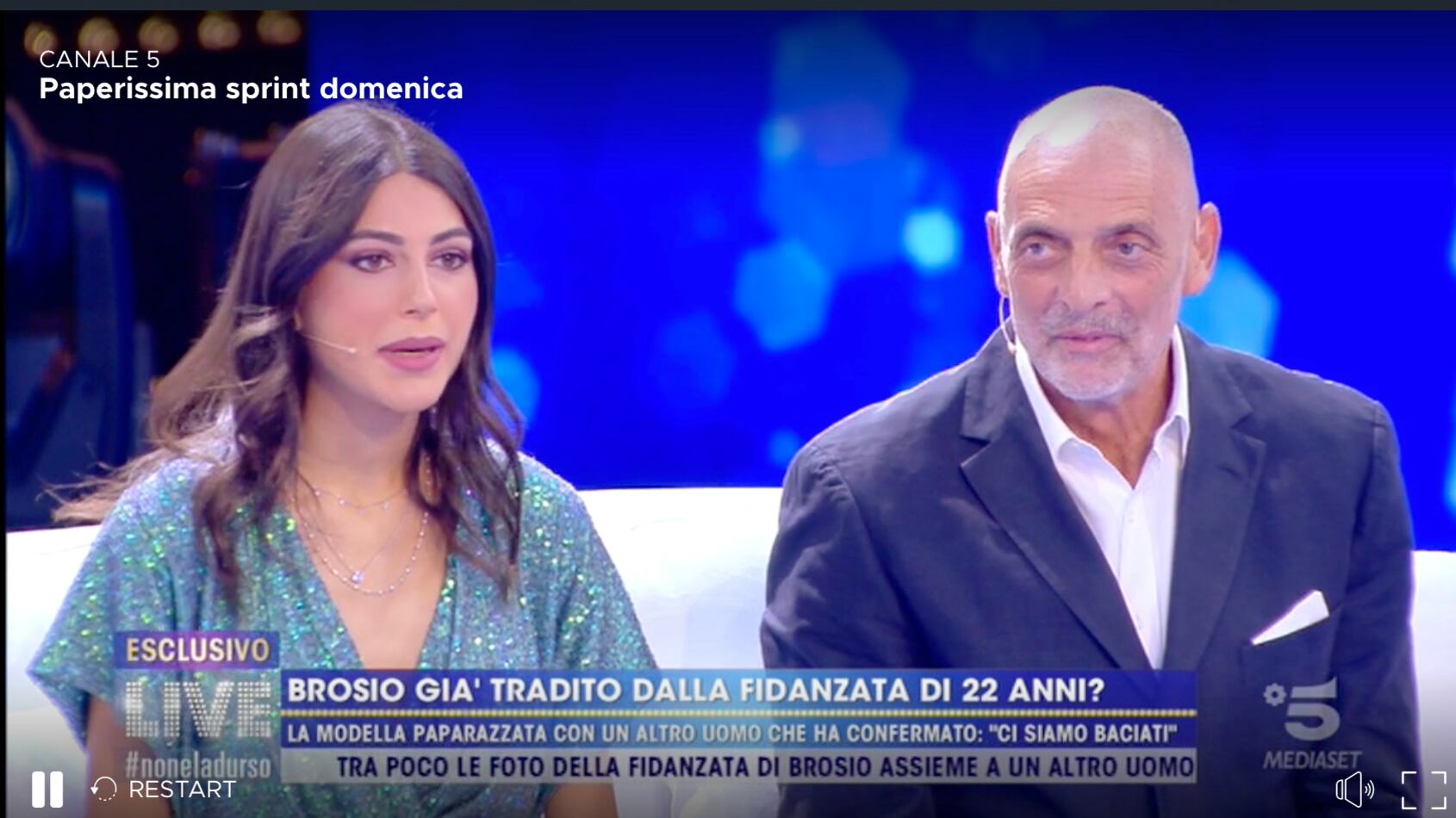 Brosio tradito dalla fidanzata: ma il bacio c'è stato davvero?