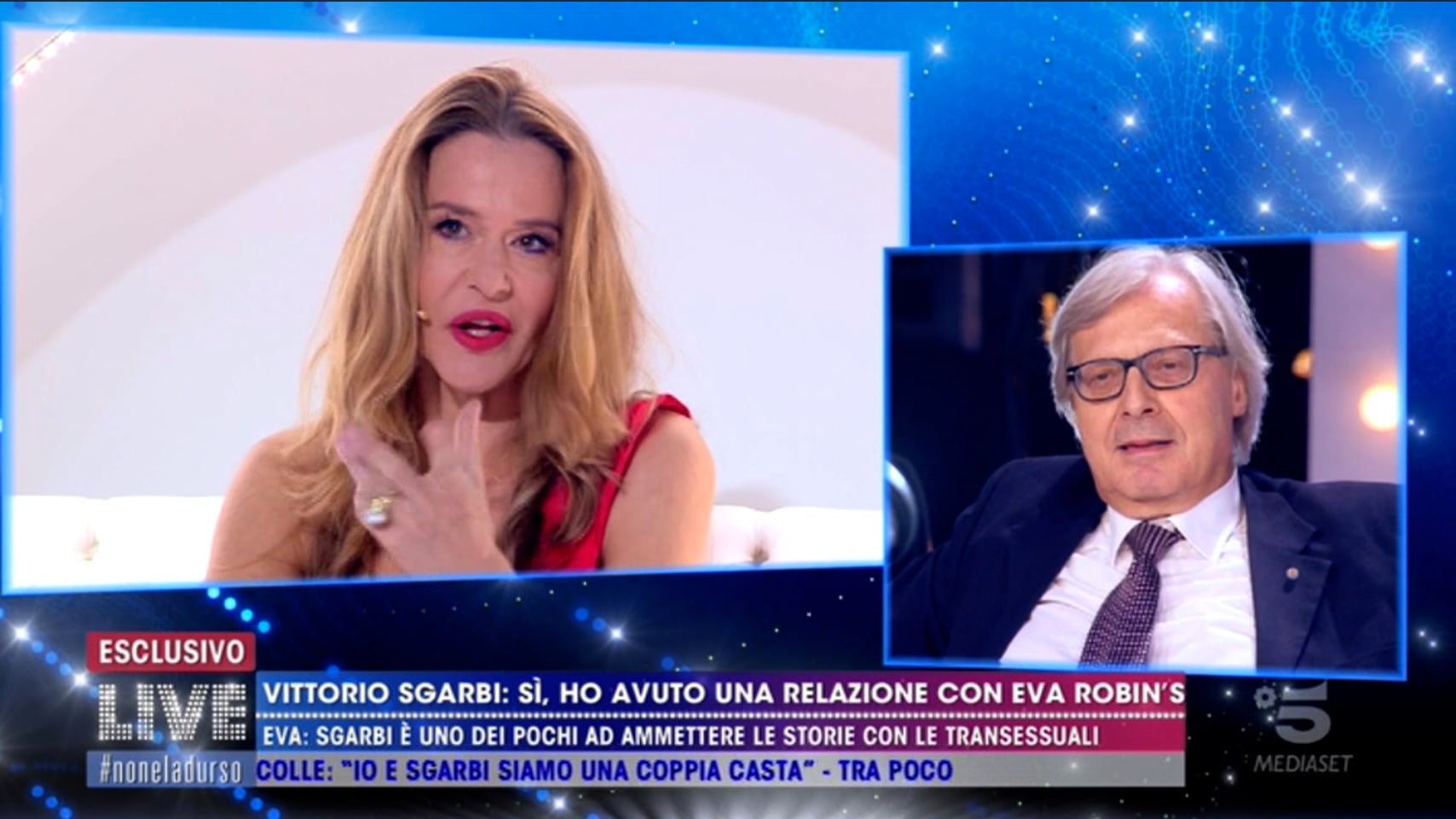 Vittorio Sgarbi: sesso a tre con Eva Robin's e una donna famosissima