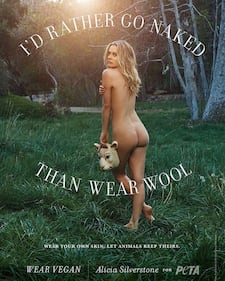Alicia Silverstone nuda per PETA 2