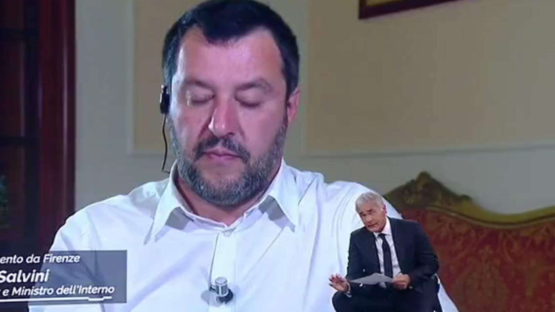 Così Salvini ha appreso in diretta tv dello sbarco dei migranti dalla Sea Watch