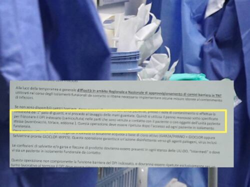 La lettera della Asl ai sanitari: "I camici monouso? Pulite quelli usati..."