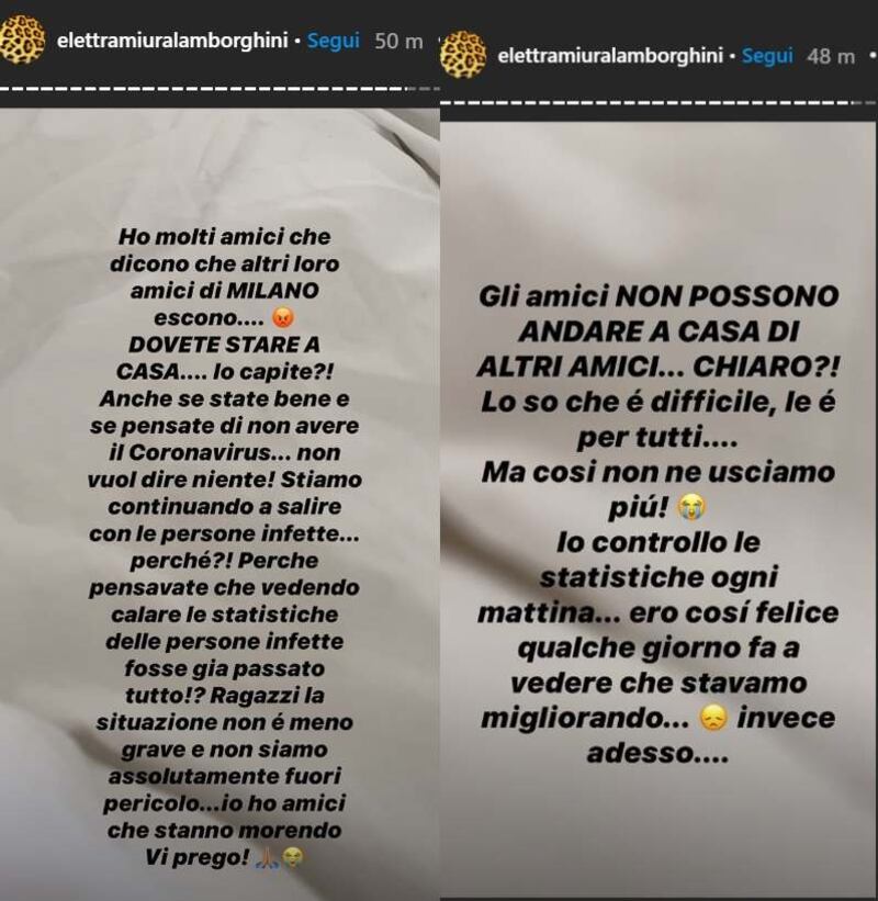 Elettra Lamborghini social