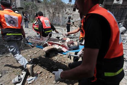 Quartiere di Gaza spazzato via 7