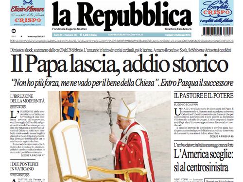 Le prime pagine dei quotidiani nazionali