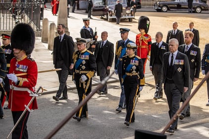 William, Kate, Harry e Meghan al funerale della regina Elisabetta 13