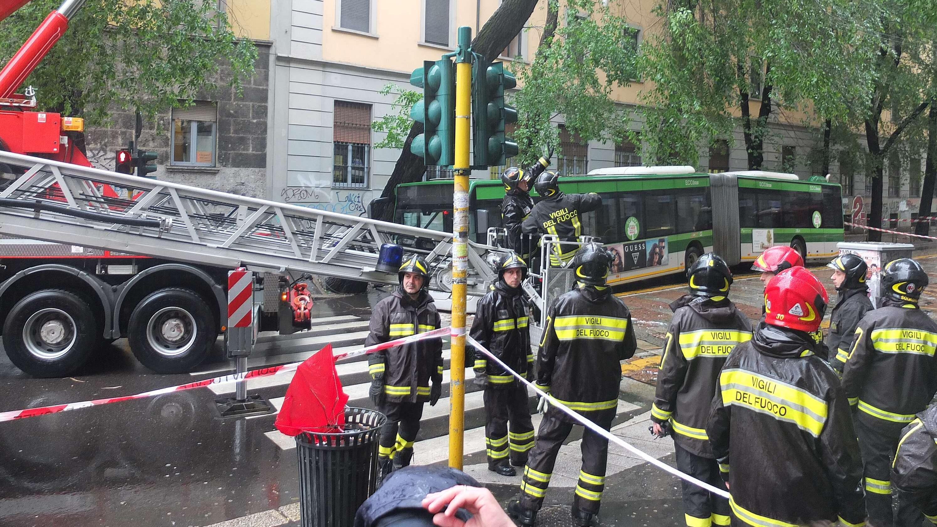 Altri 14 giorni di pioggia: un albero crolla su un bus