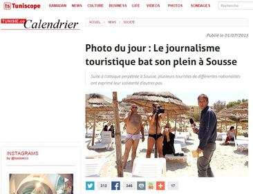 Tunisia, giornalista Sky sulla spiaggia del massacro con operatori in mutande 3