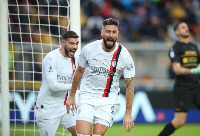 Giroud gol Lecce Milan