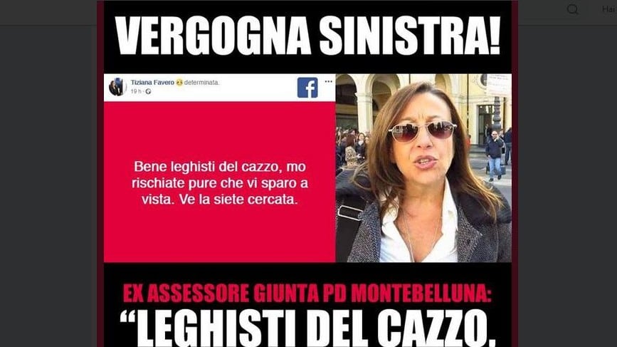 Il post choc dell'ex assessore di sinistra: "Leghisti del c... vi sparo a vista"