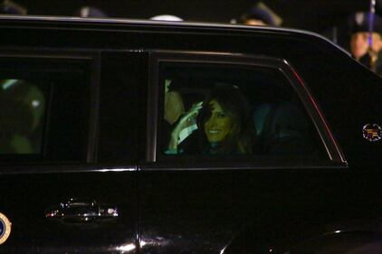 L'arrivo di Trump e Melania in Polonia 9