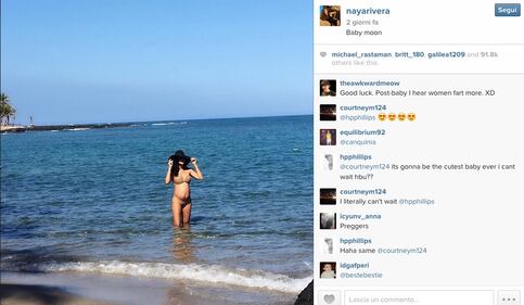 Naya Rivera in bikini durante la gravidanza 2