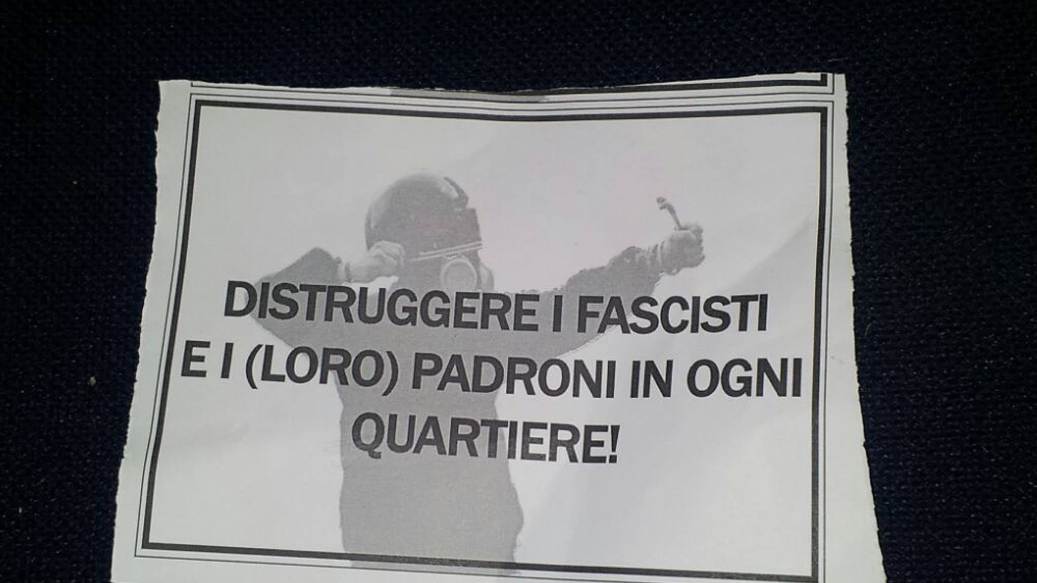 Milano, volantino di minacce antifasciste contro la sede della Lega