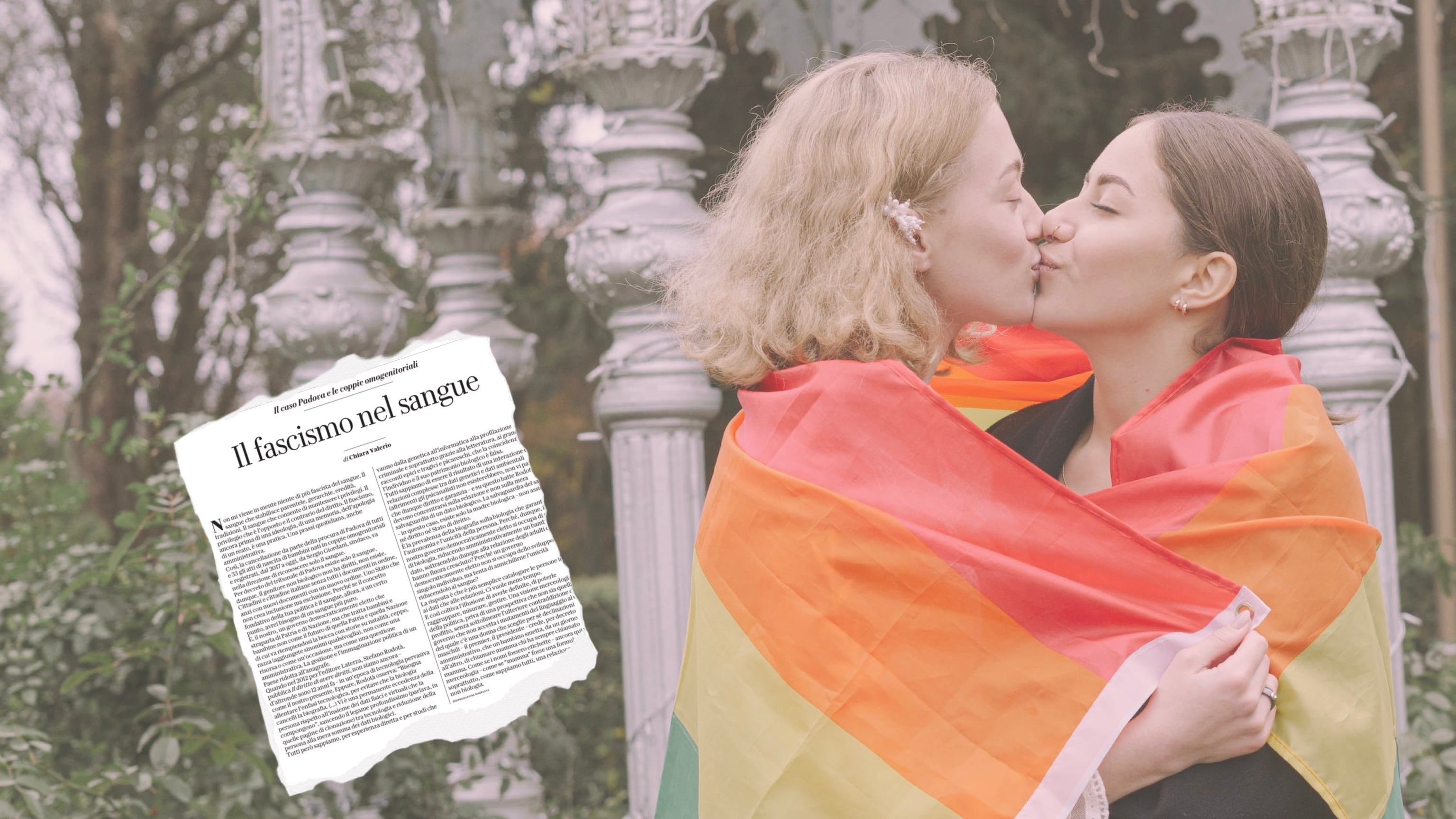 Ultimo delirio della sinistra: si inventano il "sangue fascista" per difendere le coppie arcobaleno