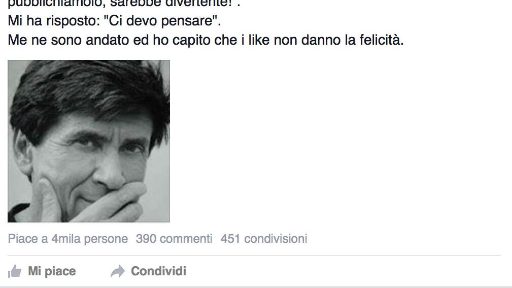 Gianni Morandi, selfie negato a Giancarlo Magalli?