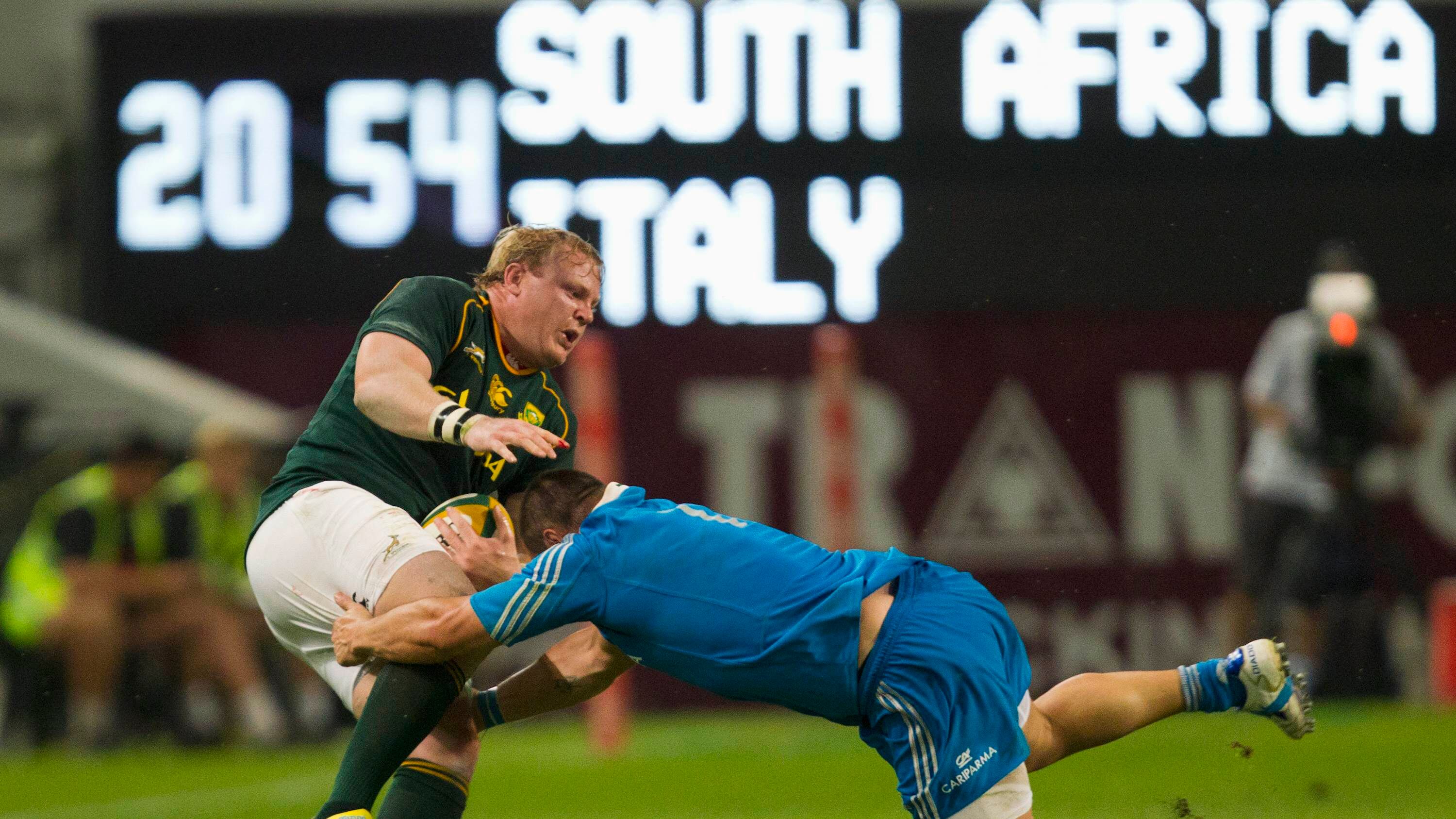 Rugby, l'Italia si arrende allo strapotere degli Springboks