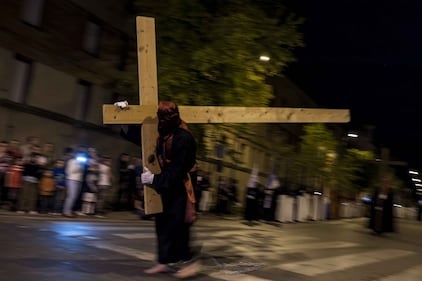 La processione con la Croce, a Calahorra