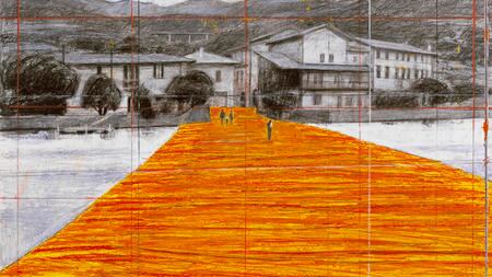 Christo passeggia sulle acque del lago