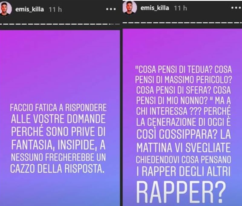 Emis Killa post vs follower