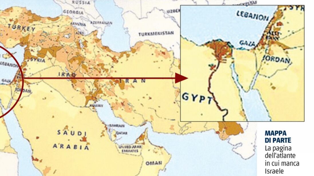 Scandalo negli Usa: esce un atlante senza Israele