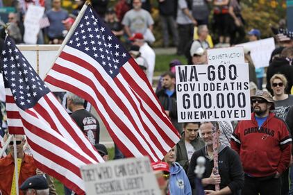 Emergenza Coronavirus in Usa, proteste anti lockdown nello stato di Washington 5