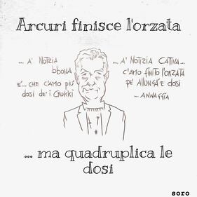 La vignetta del giorno: Arcuri ci fa superare la Germania come n. di dosi 1