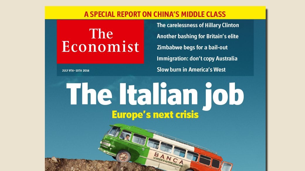 L'Economist ora lancia l'allarme: "In Italia la prossima crisi d'Europa"