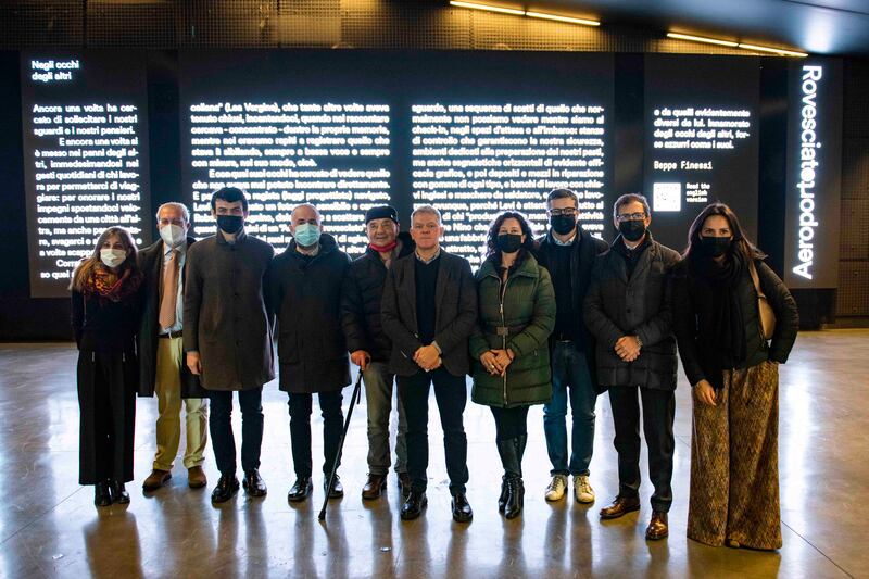 Inaugurazione mostra Aeroporto Rovesciato a Malpensa