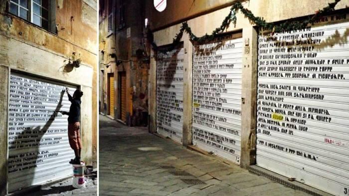 Poesie sui muri Il giudice: "Sono belle ma è reato"