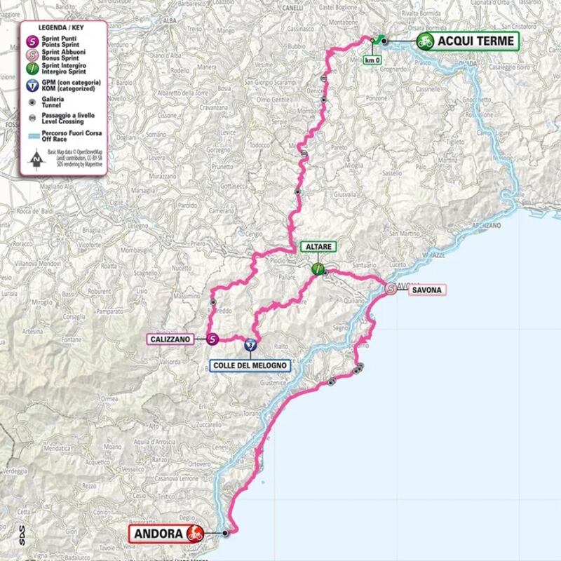 Giro 2024 tappa 4 planimetria