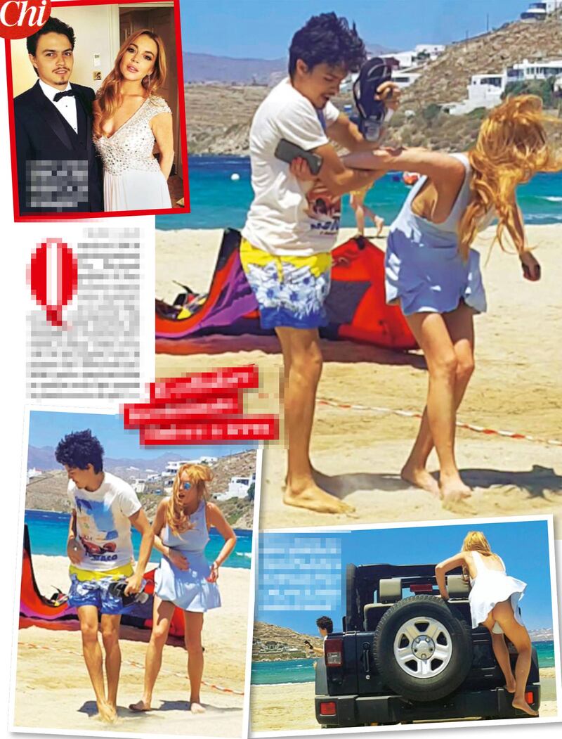 Lindsay Lohan aggredita in spiaggia dall'ex fidanzato 1