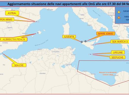 La mappa che incastra i buonisti: senza Ong in mare, zero morti