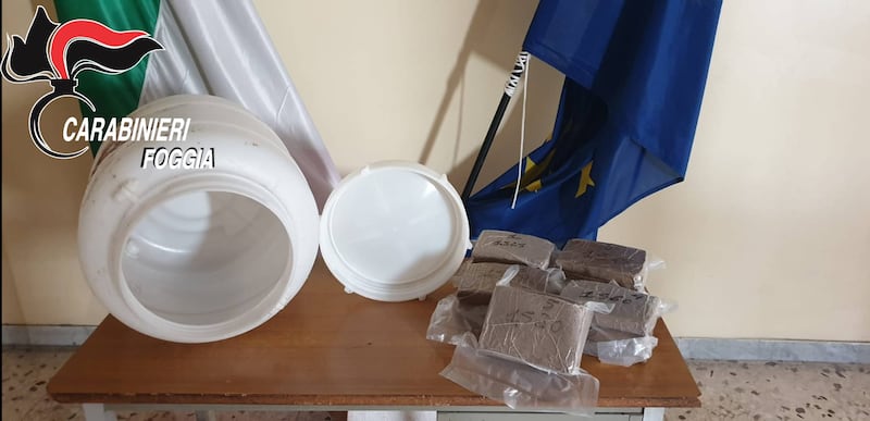 Foggia, trovati in campagna otto chili di kobret  1