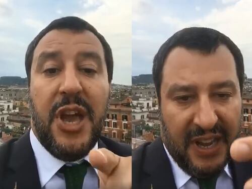 "Faccio il cameraman per Sky". La gag di Salvini in diretta Fb