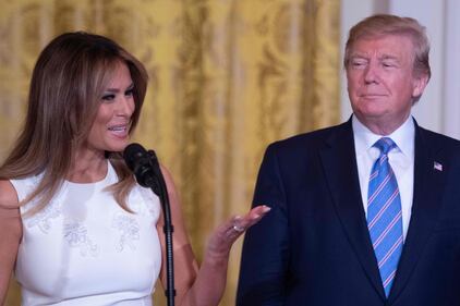 Trump e la first Lady Melania alla Celebration of Military Mothers alla Casa Bianca 6