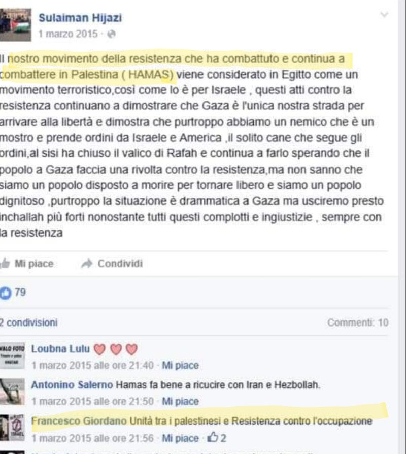 hijazi marito sardina hamas