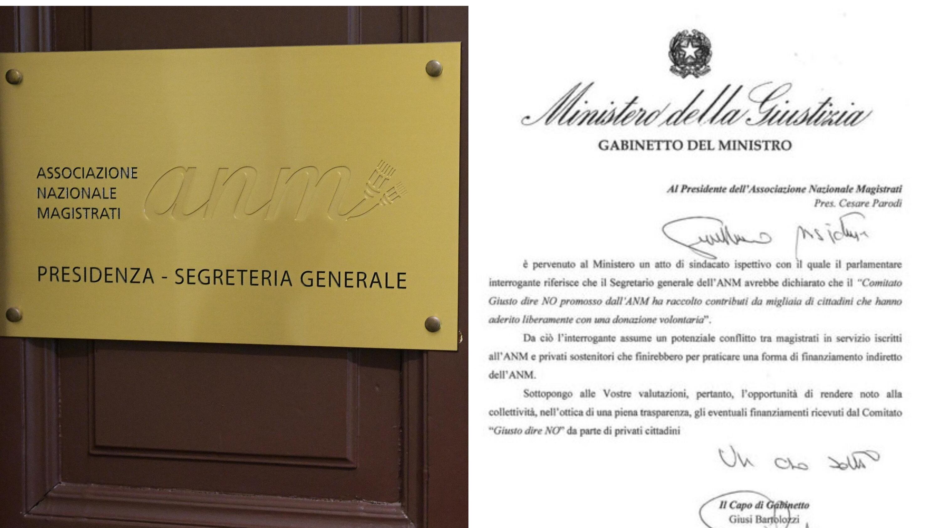 "Chi finanzia il Comitato per il No?", "Siamo autonomi". Scontro tra ministero della Giustizia e Anm sui donatori