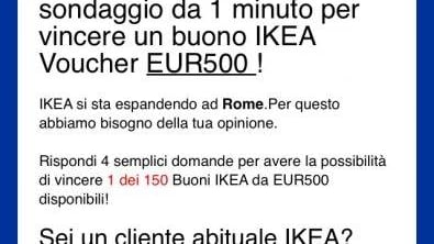 Attenzione alla truffa su WhatsApp: "Ikea non regala nessun buono"