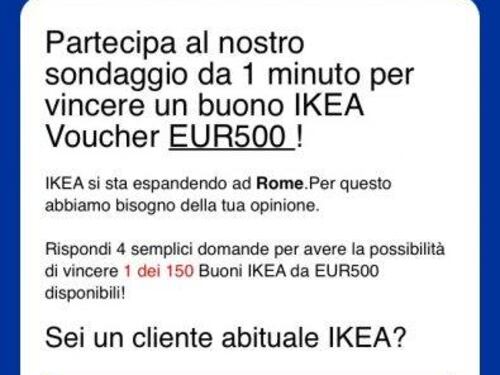 Attenzione alla truffa su WhatsApp: "Ikea non regala nessun buono"