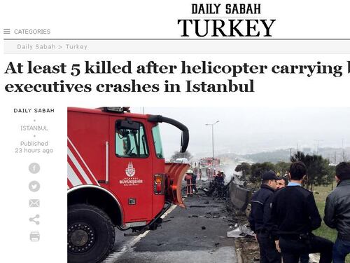 Istanbul, precipita elicottero: trasportava top manager russi