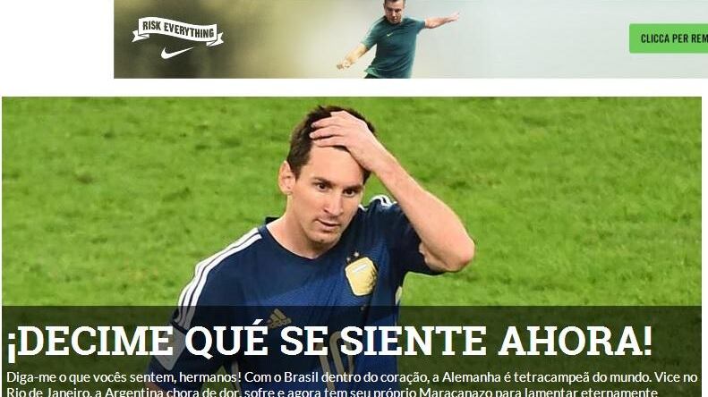 La stampa celebra la Germania, il Brasile sfotte gli Argentini